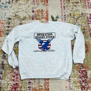 Vintage 90s Operation Desert Storm Military 1990s Crewneck Pullover Sweatshirt